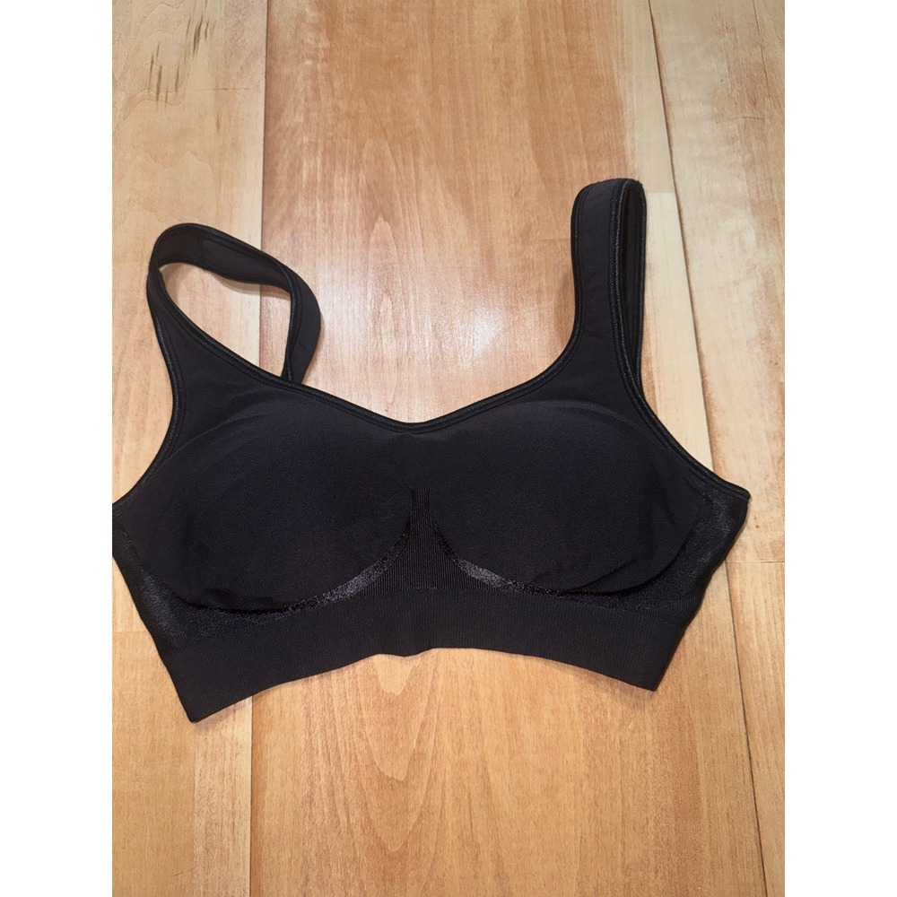 Bali Comfort Revolution‎ Wireless Bra Black Large 3488 Seamless Padded L